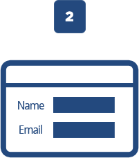 Geben Sie Ihren Namen und Ihre E-Mail ein, um sich zu registrieren.